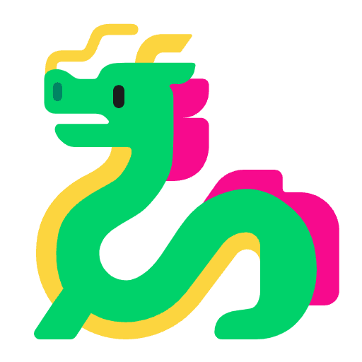 Dragon Flat Emoji from Fluent Emoji Flat Set