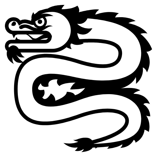 Dragon Emoji from EmojiTwo Black Set