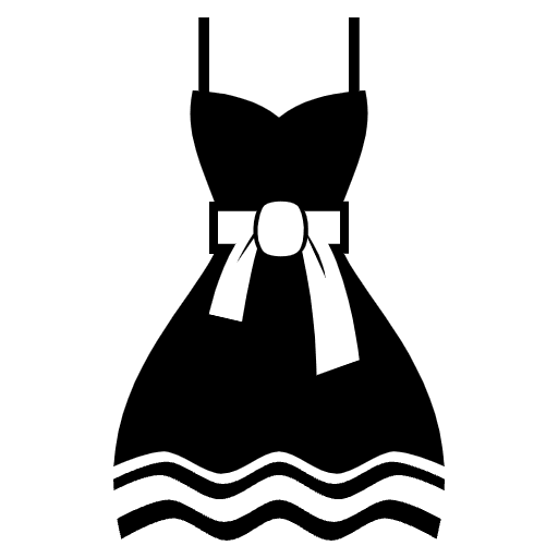 Dress Emoji from EmojiTwo Black Set