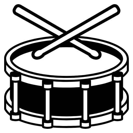 Drum Emoji from EmojiTwo Black Set