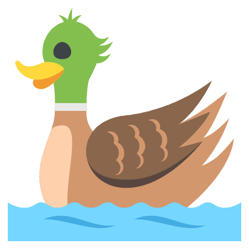 Duck Emoji from EmojiTwo Colors Set