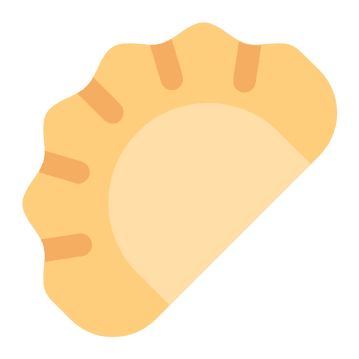 Dumpling Flat Emoji from Fluent Emoji Flat Set
