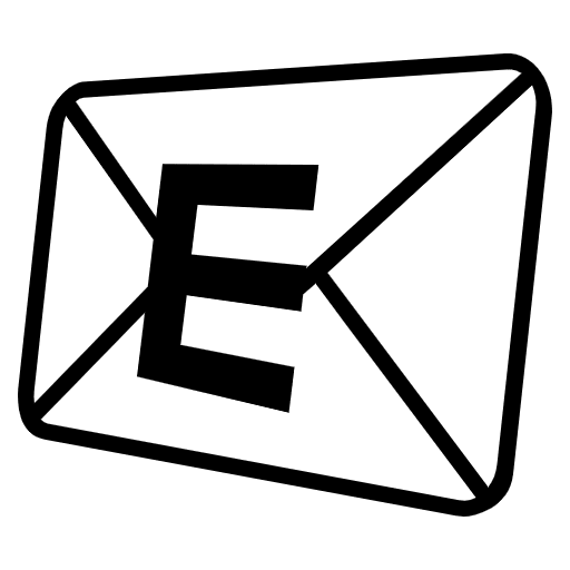 E Mail Emoji from EmojiTwo Black Set