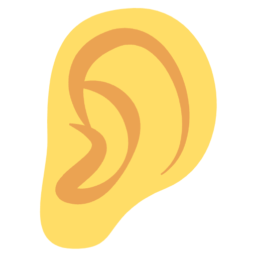 Ear Emoji from EmojiTwo Colors Set