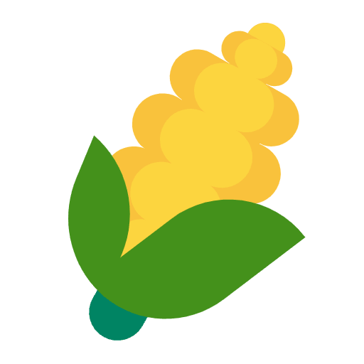 Ear Of Corn Flat Emoji from Fluent Emoji Flat Set