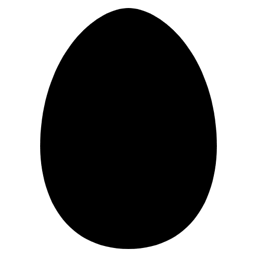 Egg Emoji from EmojiTwo Black Set