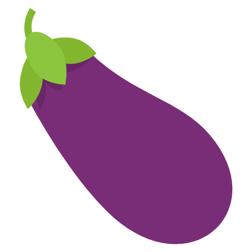 Eggplant Emoji from EmojiTwo Colors Set