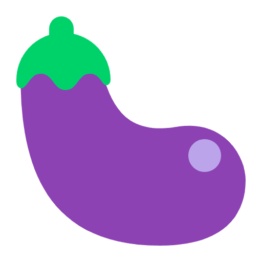 Eggplant Flat Emoji from Fluent Emoji Flat Set