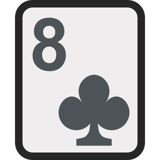 Eight Of Clubs Emoji from EmojiTwo Colors Set