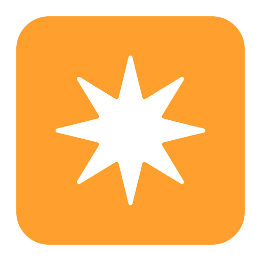 Eight Pointed Star Flat Emoji from Fluent Emoji Flat Set