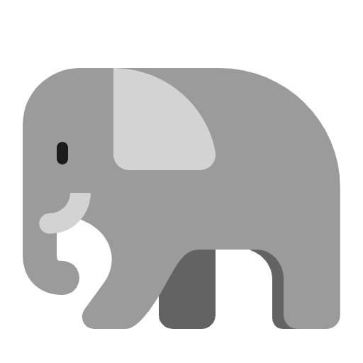 Elephant Flat Emoji from Fluent Emoji Flat Set