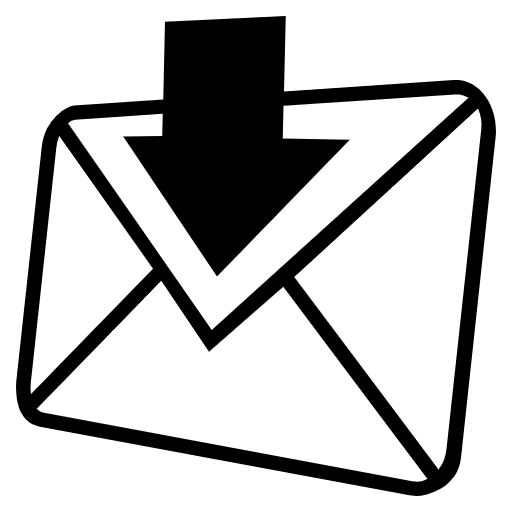 Envelope With Arrow Element from EmojiTwo Black Set
