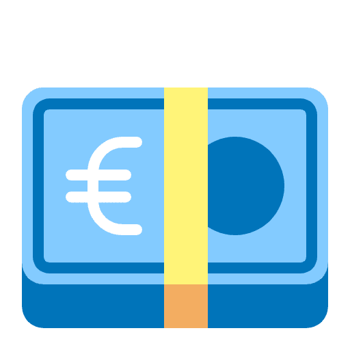 Euro Banknote Flat Element from Fluent Emoji Flat Set