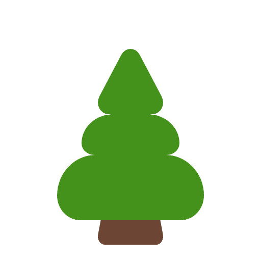 Evergreen Tree Flat Element from Fluent Emoji Flat Set