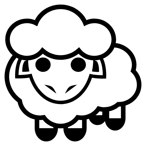 Ewe Emoji from EmojiTwo Black Set