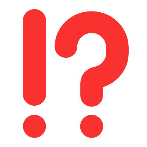 Exclamation Question Mark Flat Emoji from Fluent Emoji Flat Set