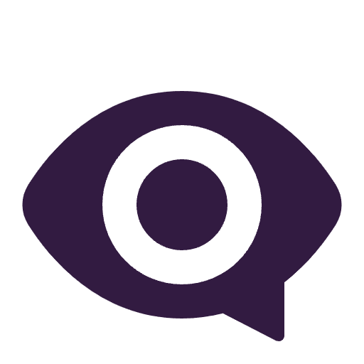 Eye In Speech Bubble Flat Element from Fluent Emoji Flat Set