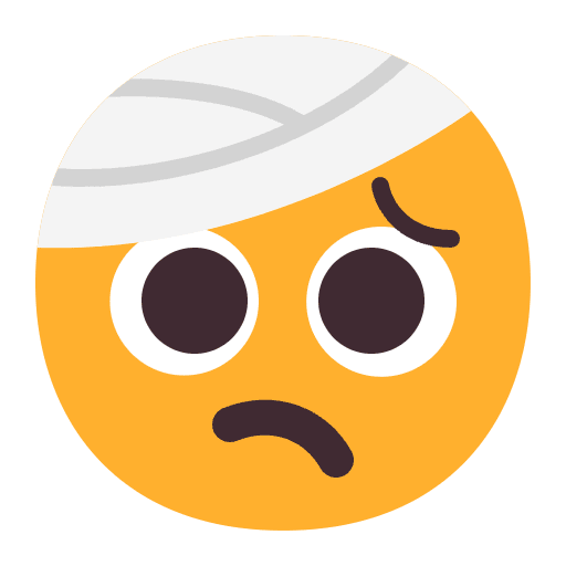 Face With Head Bandage Flat Emoji from Fluent Emoji Flat Set
