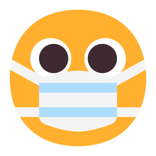 Face With Medical Mask Flat Emoji from Fluent Emoji Flat Set