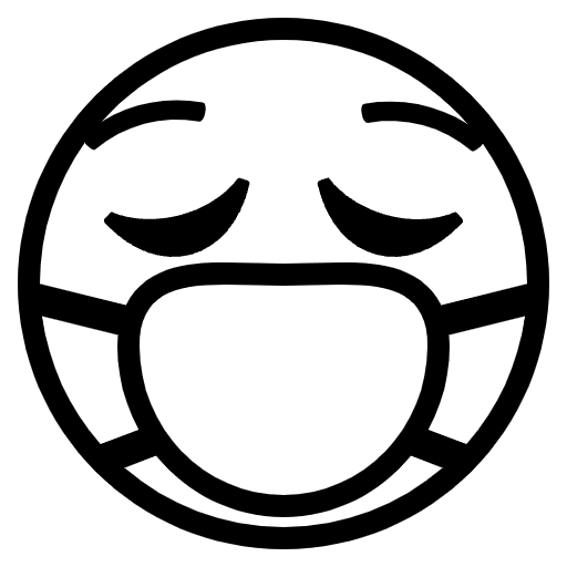 Face With Medical Mask Element from EmojiTwo Black Set