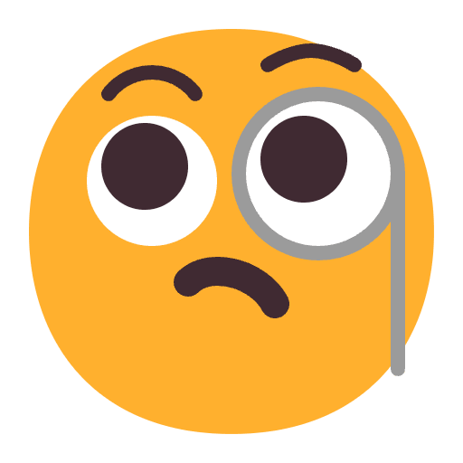 Face With Monocle Flat Emoji from Fluent Emoji Flat Set