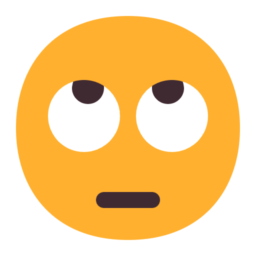 Face With Rolling Eyes Flat Emoji from Fluent Emoji Flat Set