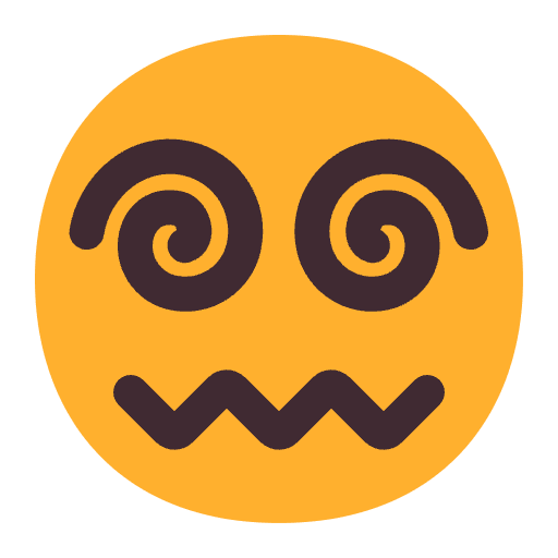 Face With Spiral Eyes Flat Element from Fluent Emoji Flat Set
