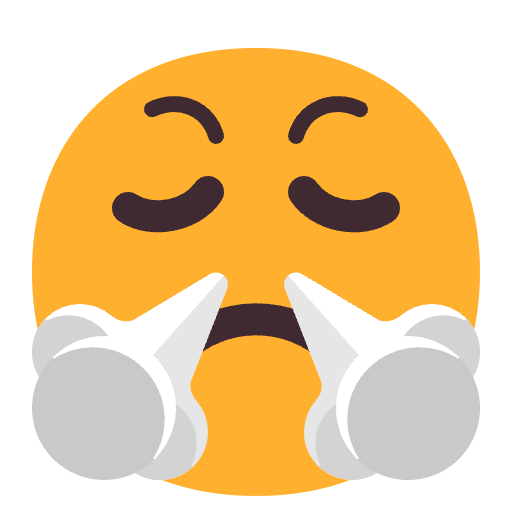 Face With Steam From Nose Flat Emoji from Fluent Emoji Flat Set