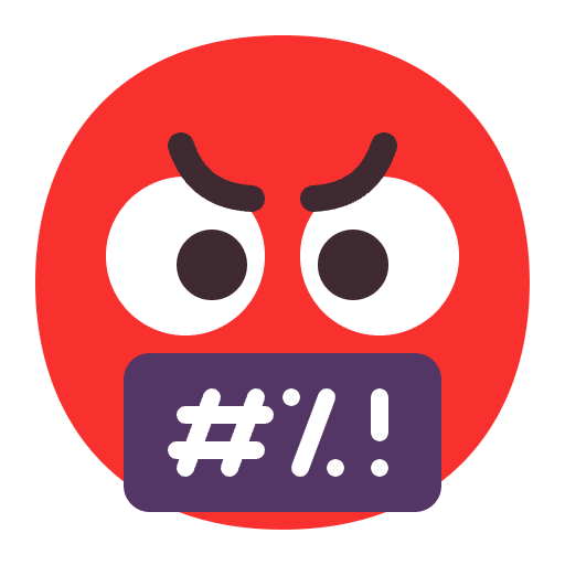 Face With Symbols On Mouth Flat Emoji from Fluent Emoji Flat Set
