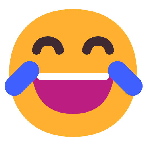 Face With Tears Of Joy Flat Emoji from Fluent Emoji Flat Set