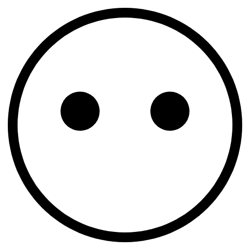 Face Without Mouth Emoji from EmojiTwo Black Set