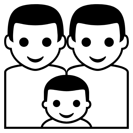 Family Manmanboy Emoji from EmojiTwo Black Set