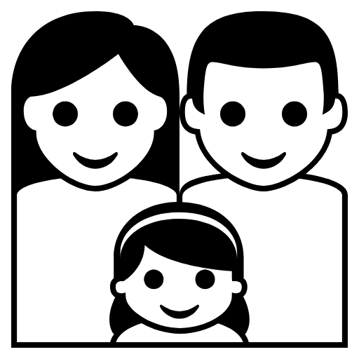 Family Manwomangirl Element from EmojiTwo Black Set