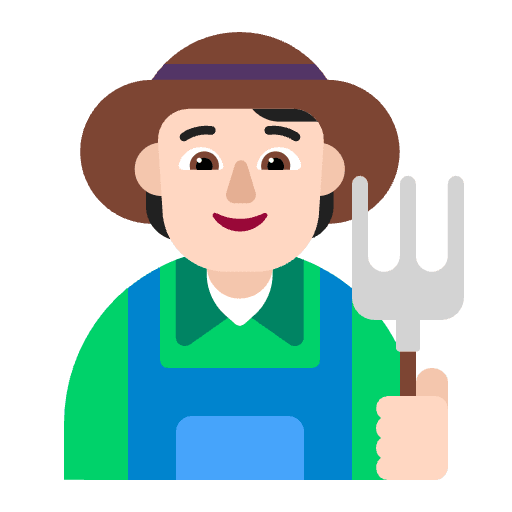 Farmer Flat Light Emoji from Fluent Emoji Flat Set