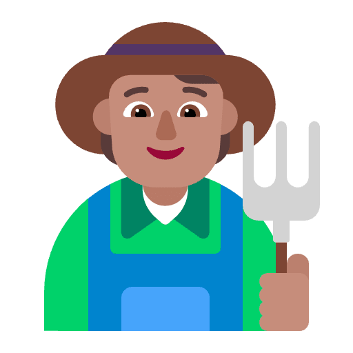 Farmer Flat Medium Emoji from Fluent Emoji Flat Set