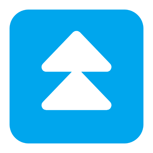 Fast Up Button Flat Emoji from Fluent Emoji Flat Set