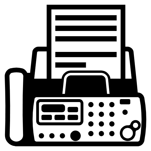 Fax Machine Element from EmojiTwo Black Set