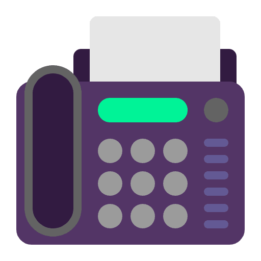 Fax Machine Flat Emoji from Fluent Emoji Flat Set