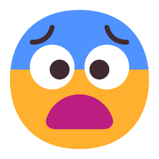 Fearful Face Flat Emoji from Fluent Emoji Flat Set