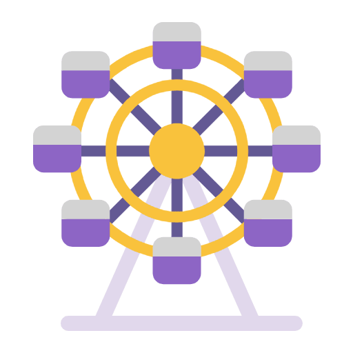 Ferris Wheel Flat Emoji from Fluent Emoji Flat Set