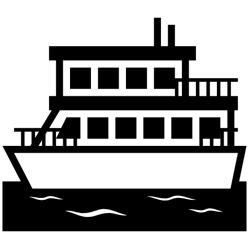 Ferry Emoji from EmojiTwo Black Set