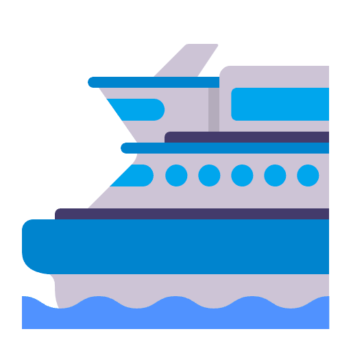 Ferry Flat Emoji from Fluent Emoji Flat Set
