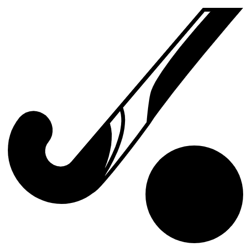 Field Hockey Emoji from EmojiTwo Black Set