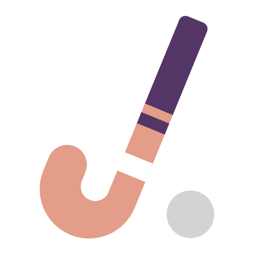 Field Hockey Flat Emoji from Fluent Emoji Flat Set