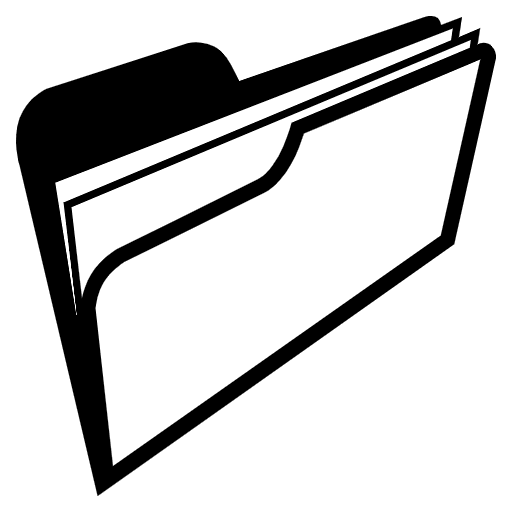 File Folder Emoji from EmojiTwo Black Set