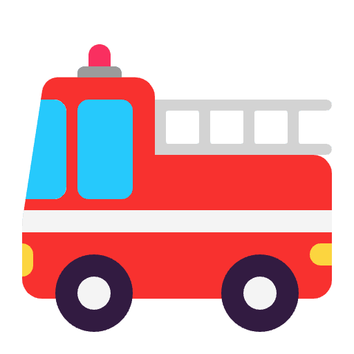 Fire Engine Flat Emoji from Fluent Emoji Flat Set