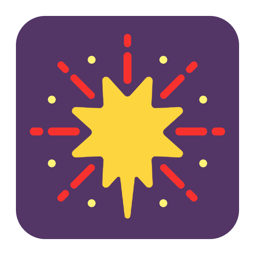 Fireworks Flat Emoji from Fluent Emoji Flat Set