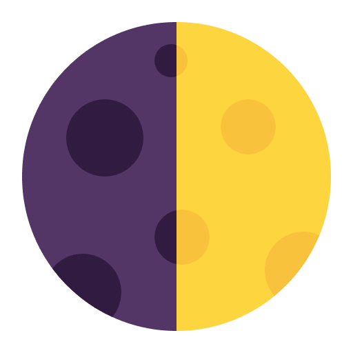 First Quarter Moon Flat Emoji from Fluent Emoji Flat Set