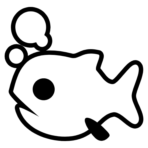Fish Emoji from EmojiTwo Black Set