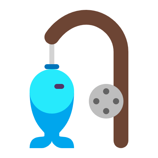 Fishing Pole Flat Emoji from Fluent Emoji Flat Set